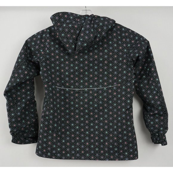 Columbia Interchange Outgrown Kids Large Black Snowflake Lined Waterproof Jacket - Picture 2 of 10